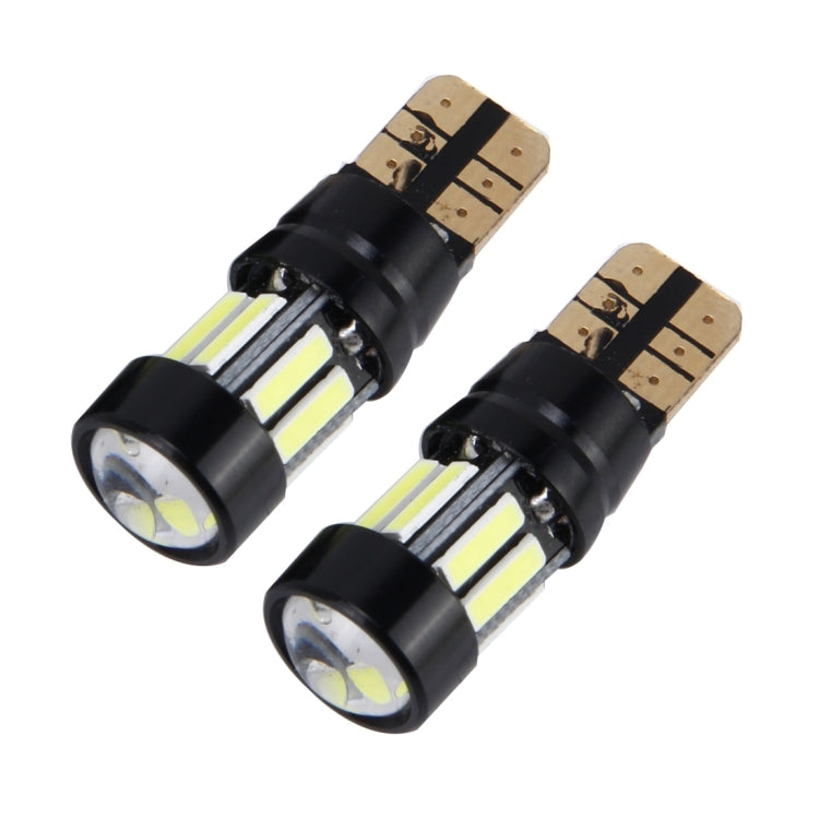 2 PCS 5W 400LM T10 7020 Car Width Lamp Clearance Light Parking Lights with Lens & 10 LED Lights(White Light)