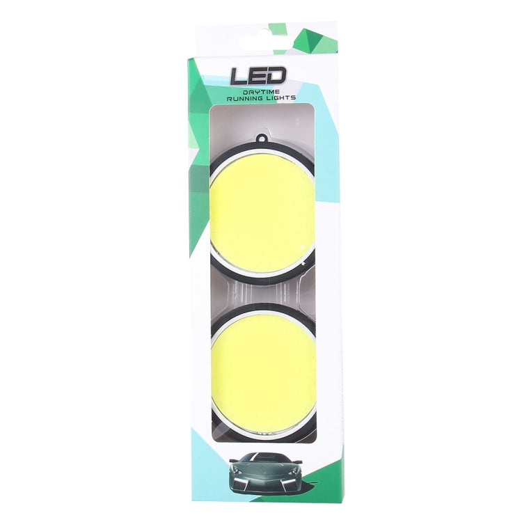 2 PCS DC 12V 10W 6000K Circular Car DRL Daytime Running Lights Lamp