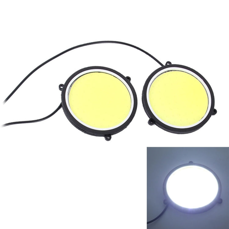 2 PCS DC 12V 10W 6000K Circular Car DRL Daytime Running Lights Lamp