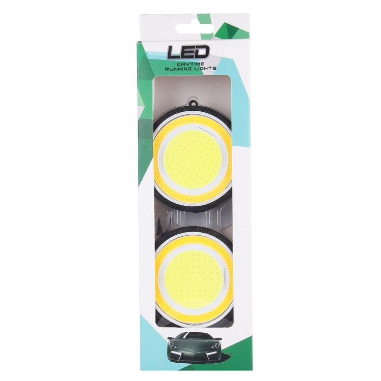 2 PCS DC 12V 10W 6000K Circular Car DRL Daytime Running Lights Lamp