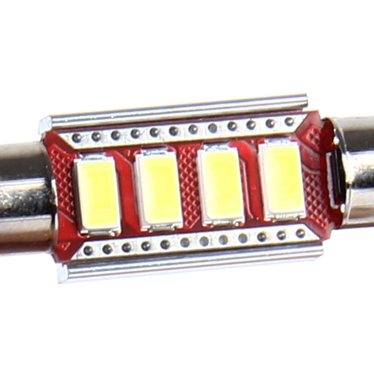 2 PCS DC 12V 3W 39MM 5730 Bicuspid Port Decoding Car Dome Lamp LED Reading Light with 6 LED Lights(White Light)