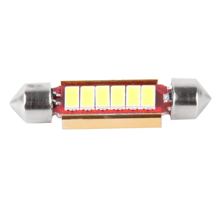 2 PCS DC 12V 3W 44MM 5730 Bicuspid Port Decoding Car Dome Lamp LED Reading Light with 7 LED Lights(White Light)