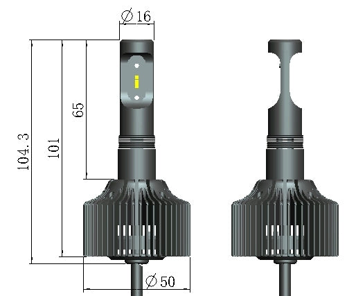 2 PCS ZY-H7JGDP7-30W-4200LM 360 Degrees Emitting 30W 4200LM Car LED Headlight Bulb with 6 PCS lmported CSP LED, DC11V-30V