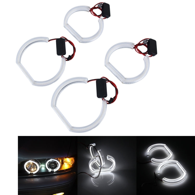 4 PCS Auto for BMW E92 2007-2010 Angel Eye Light DC 12V, Size: 105mm*2, 120mm*2(White Light)
