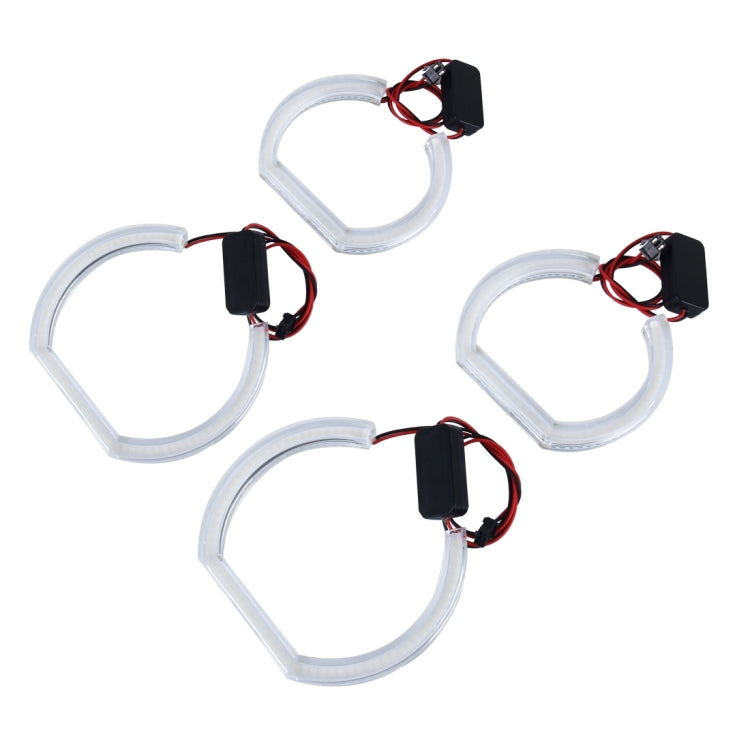 4 PCS Auto for BMW E92 2007-2010 Angel Eye Light DC 12V, Size: 105mm*2, 120mm*2(White Light)