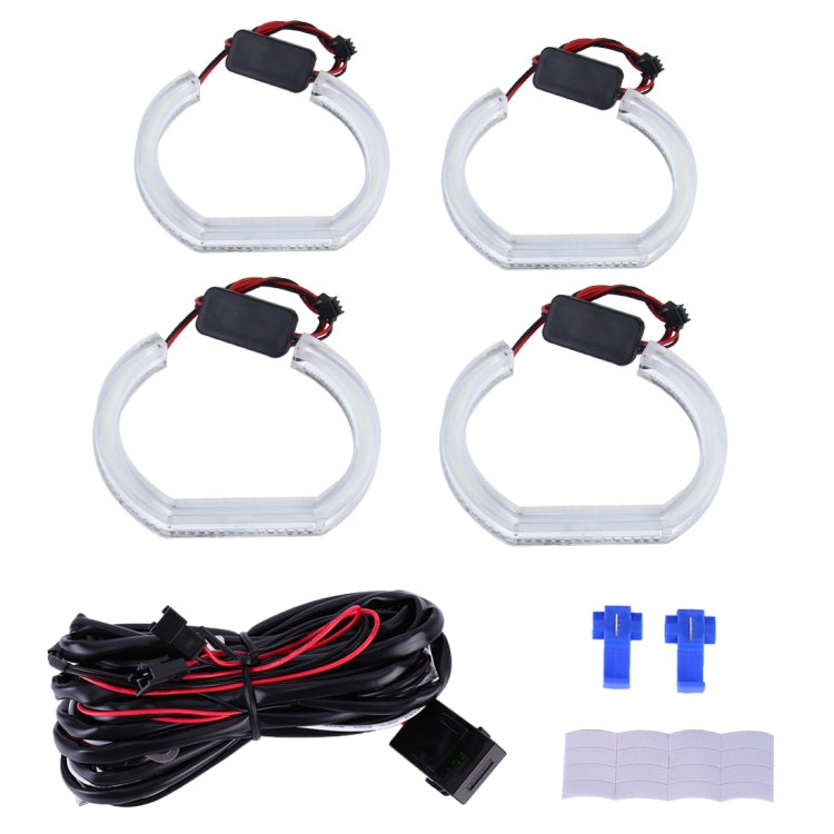 4 PCS Auto for BMW E92 2007-2010 Angel Eye Light DC 12V, Size: 105mm*2, 120mm*2(White Light)