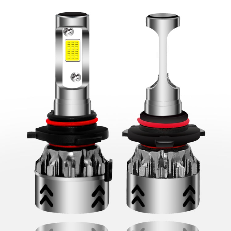 2 PCS 9006/HB4 27W 3000LM 6000K Pure White COB Chips LED Headlight Bulbs Conversion Kit, DC 9-36V