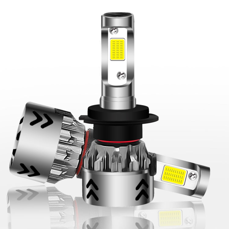 2 PCS H7 27W 3000LM 6000K Pure White COB Chips LED Headlight Bulbs Conversion Kit, DC 9-36V