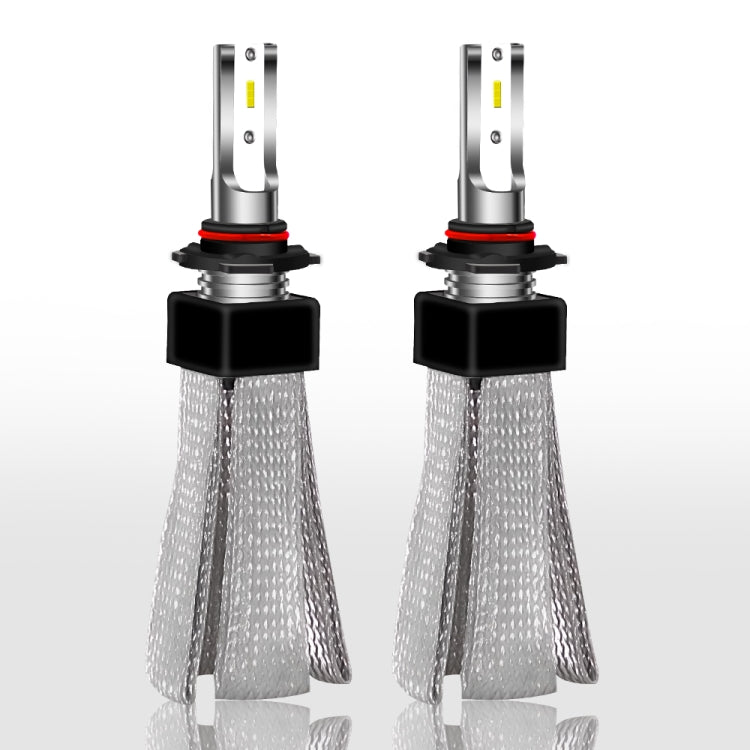 2 PCS 9006/HB4 B3 30W 4000LM 6000K Pure White CSP LED Headlight Bulbs Conversion Kit, DC 9-36V