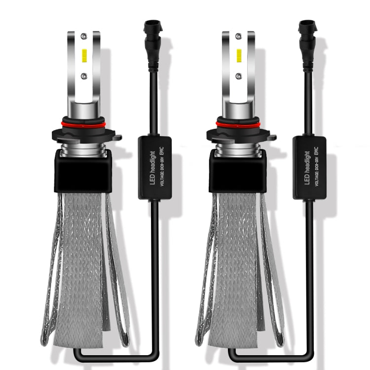 2 PCS 9006/HB4 B3 30W 4000LM 6000K Pure White CSP LED Headlight Bulbs Conversion Kit, DC 9-36V