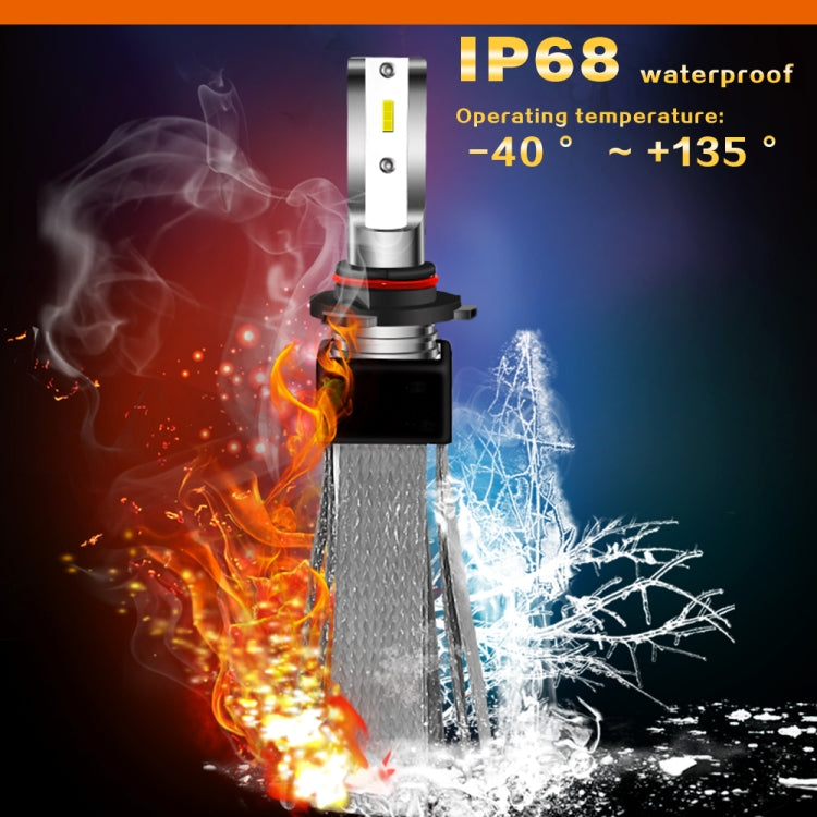 2 PCS 9006/HB4 B3 30W 4000LM 6000K Pure White CSP LED Headlight Bulbs Conversion Kit, DC 9-36V