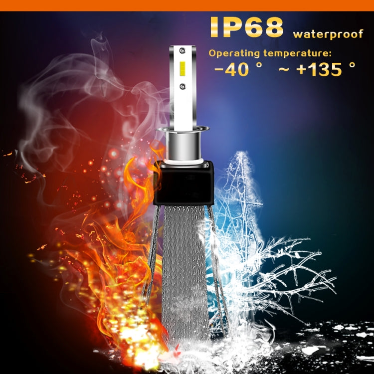 2 PCS H1 30W 4000LM 6000K Pure White CSP LED Headlight Bulbs Conversion Kit, DC 9-36V