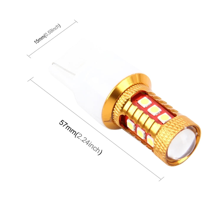 2 PCS 7440 7W 600LM 6000K Auto Car Turn Backup 3030 SMD LED Bulbs Reversing Lights, DC 12V