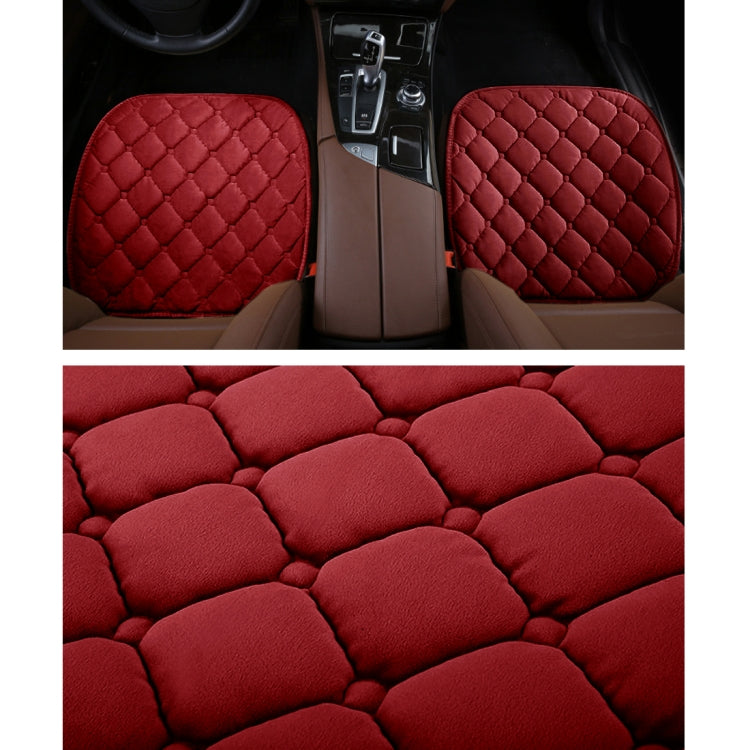 3 PCS / Set Luxurious Warm Car Seat Cover Cushion Universal Front Back Seat Covers Car Non-slip Chair Pad Warm Car Mats No Back Plush Cushion
