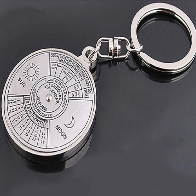 50-years Calendar Portable Aolly Key Ring Perpetual Calendar Keychain
