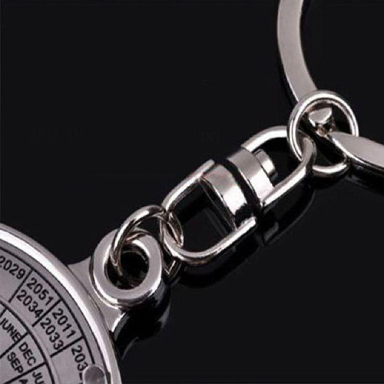 50-years Calendar Portable Aolly Key Ring Perpetual Calendar Keychain