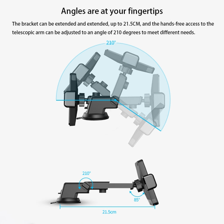 D09 Infrared Sensing Automatic Car Air Outlet Bracket Natural Vacuum Cleaner Qi Standard Wireless Charger