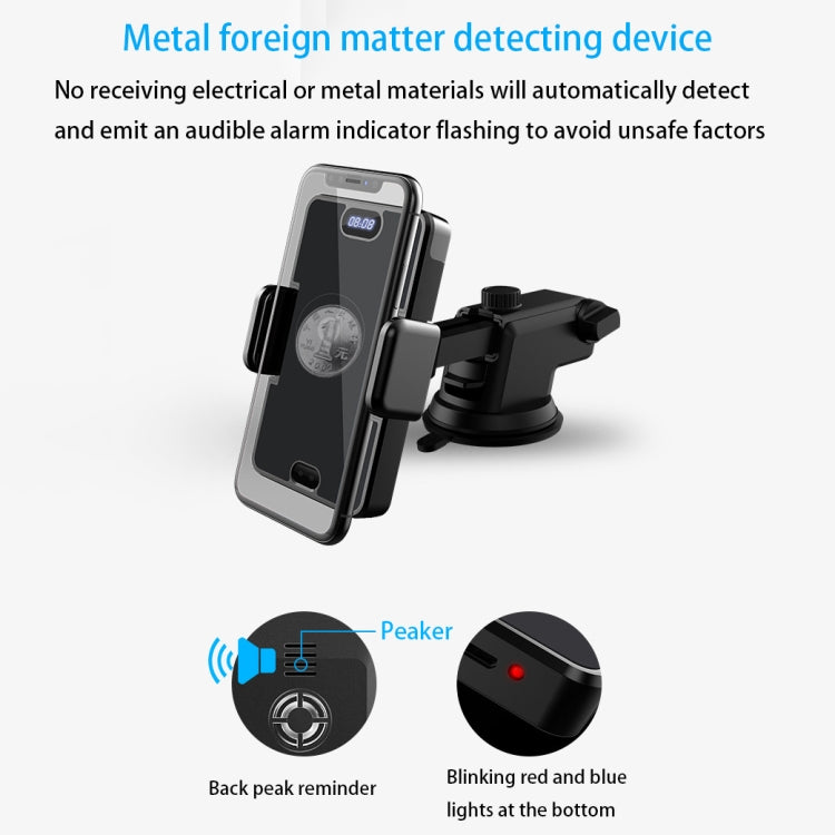 D09 Infrared Sensing Automatic Car Air Outlet Bracket Natural Vacuum Cleaner Qi Standard Wireless Charger