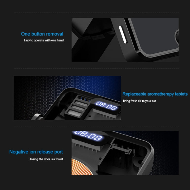 D09 Infrared Sensing Automatic Car Air Outlet Bracket Natural Vacuum Cleaner Qi Standard Wireless Charger