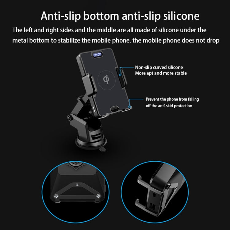 D09 Infrared Sensing Automatic Car Air Outlet Bracket Natural Vacuum Cleaner Qi Standard Wireless Charger