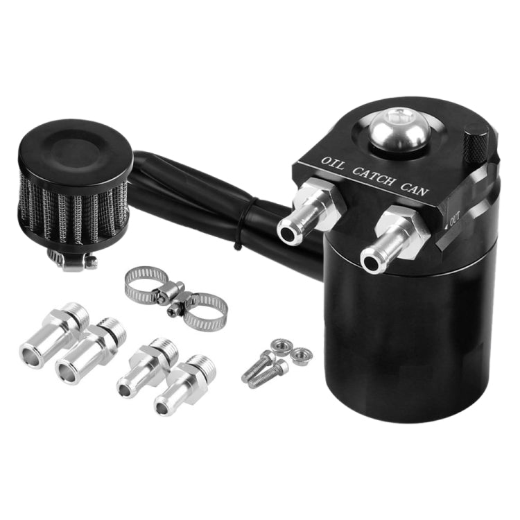 Universal Racing Aluminum Oil Catch Can Oil Filter Tank Breather Tank, Capacity: 300ML
