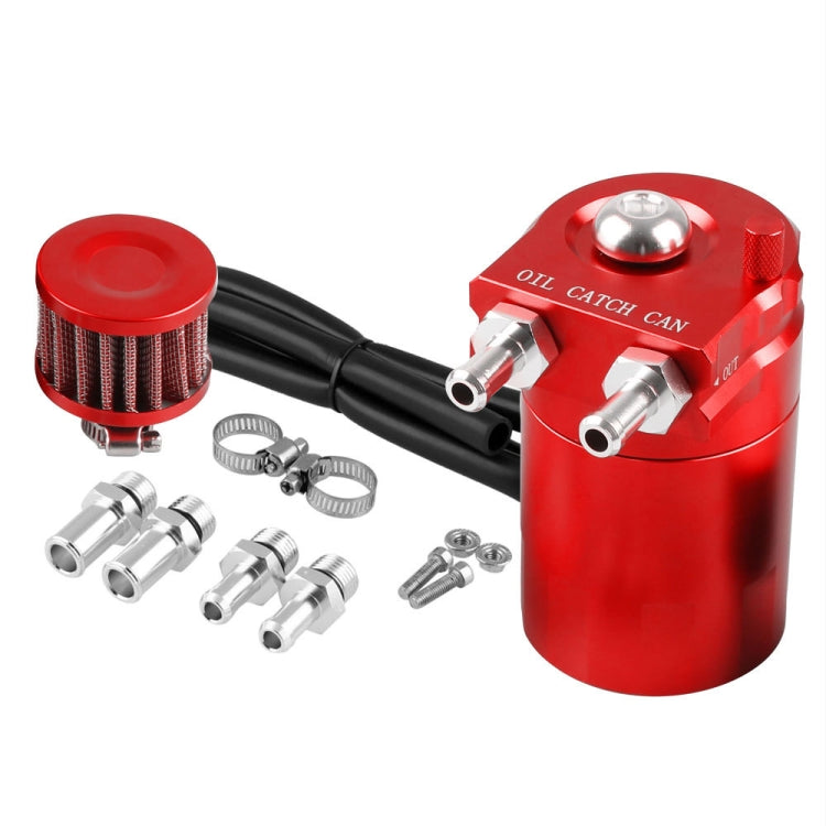 Universal Racing Aluminum Oil Catch Can Oil Filter Tank Breather Tank, Capacity: 300ML