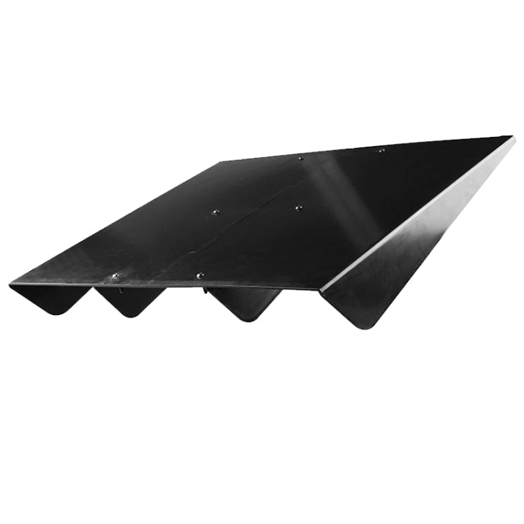 Universal Car Rear Bumper Diffuser 4 Shark Fin Style Black ABS