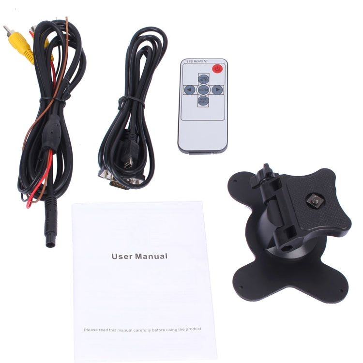7.0 inch 800*480 Car Surveillance Cameras Monitor with Adjustable Angle Holder & Remote Control, Support VGA / HDMI / AV(Black)