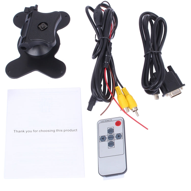 9.0 inch 800*480 Car Surveillance Cameras Monitor with Adjustable Angle Holder & Remote Control, Support VGA / HDMI / AV(Black)