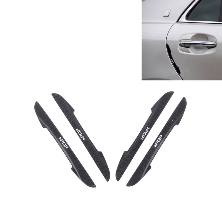 4 PCS Car Silicone Anti-collision Sticker(Black)