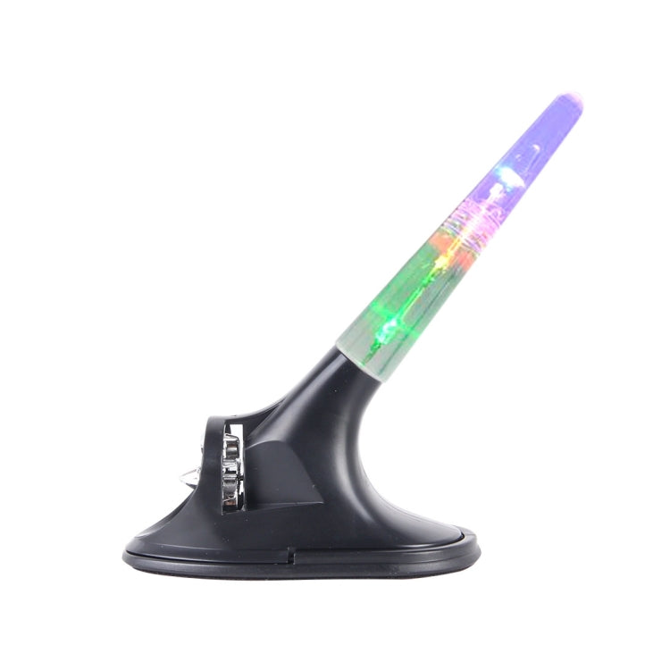 DV-12VONLY Universal Car Antenna Wind Power LED Colorful Light Antenna Flash Lamp Decoration