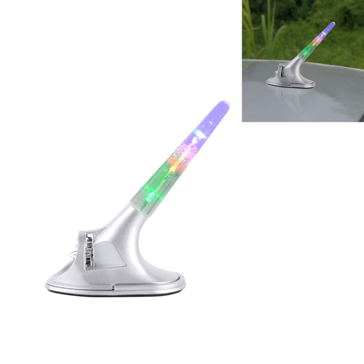 DV-12VONLY Universal Car Antenna Wind Power LED Colorful Light Antenna Flash Lamp Decoration