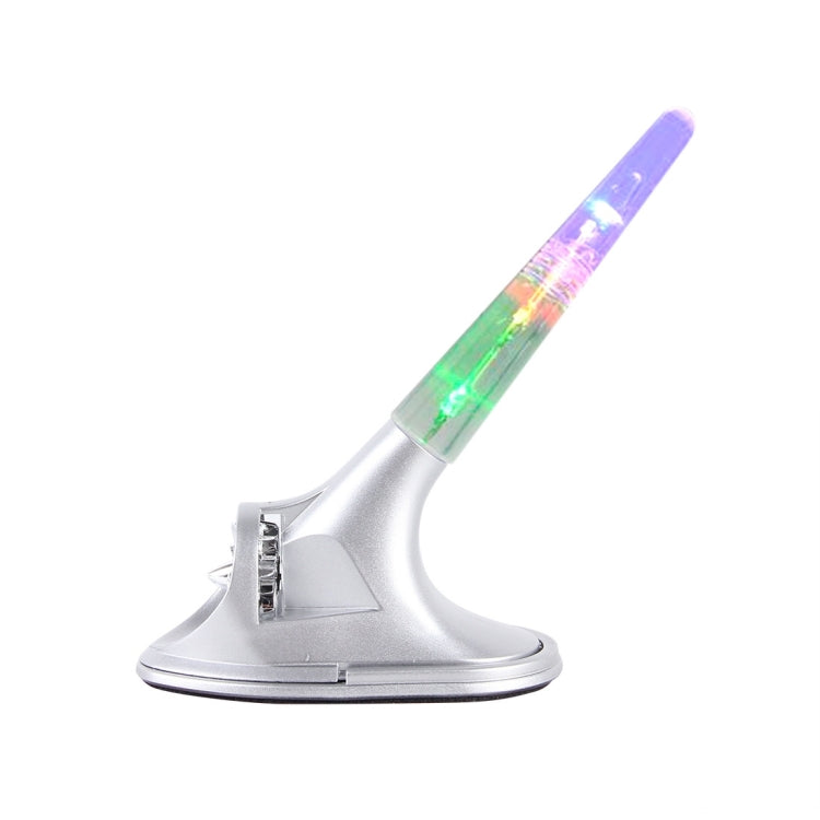 DV-12VONLY Universal Car Antenna Wind Power LED Colorful Light Antenna Flash Lamp Decoration