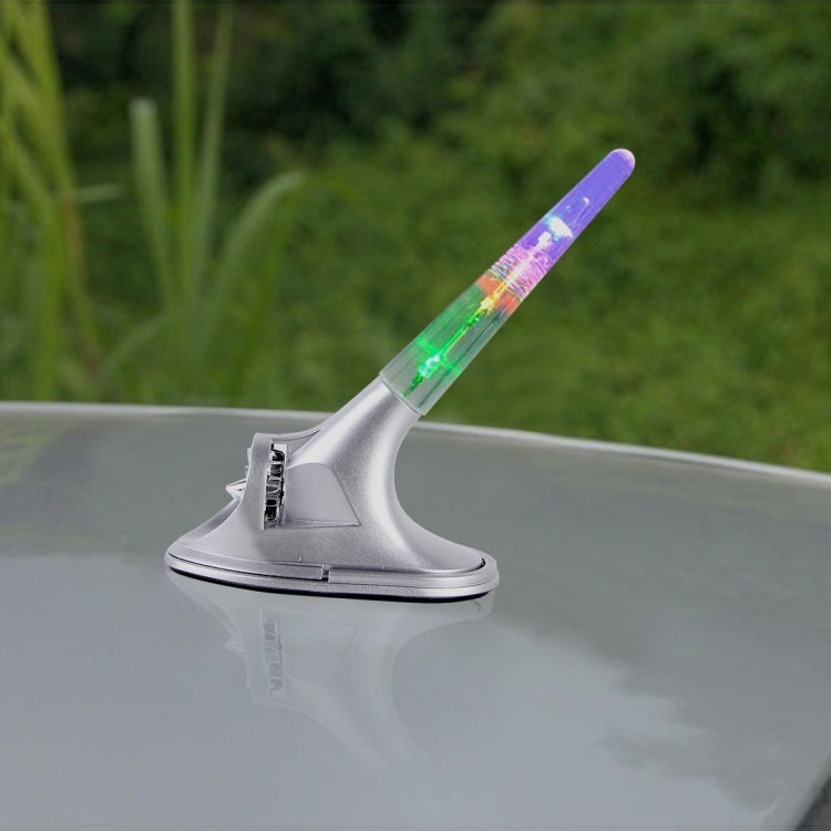 DV-12VONLY Universal Car Antenna Wind Power LED Colorful Light Antenna Flash Lamp Decoration