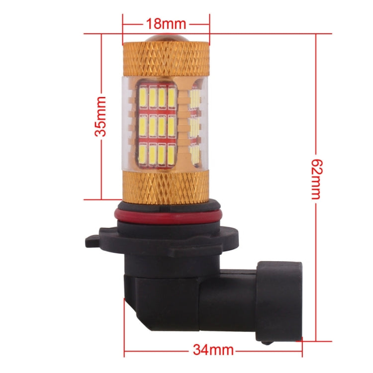 2 PCS  9006 HB4 6W 540LM  White Light 60 LED SMD 4014 Car Fog Light Bulb, DC 12V
