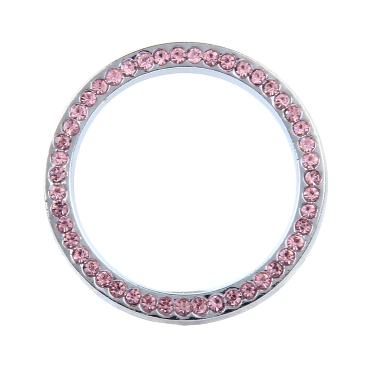 Universal Car Aluminum Steering Wheel Decoration Ring with Diamond For Start Stop Engine System