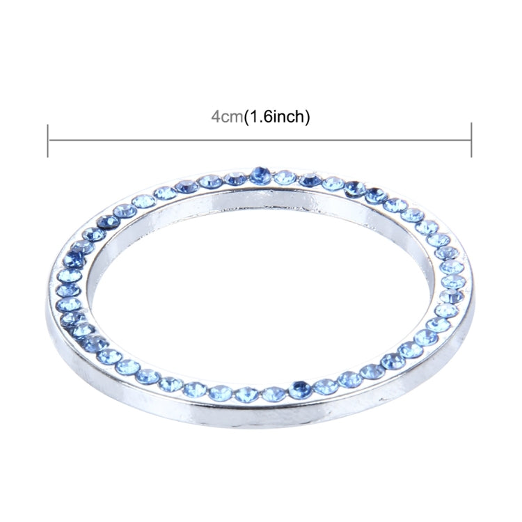 Universal Car Aluminum Steering Wheel Decoration Ring with Diamond For Start Stop Engine System