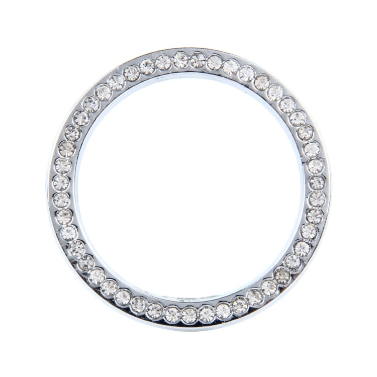 Universal Car Aluminum Steering Wheel Decoration Ring with Diamond For Start Stop Engine System