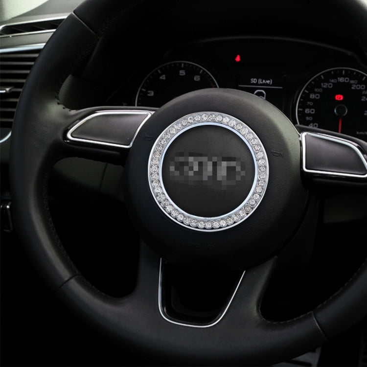 Universal Car Aluminum Steering Wheel Decoration Ring with Diamond For Start Stop Engine System