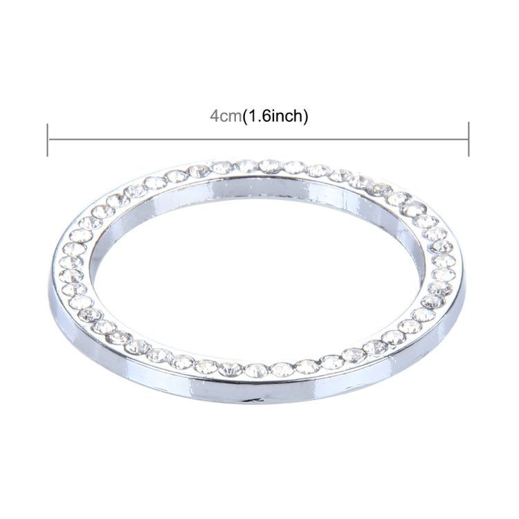 Universal Car Aluminum Steering Wheel Decoration Ring with Diamond For Start Stop Engine System