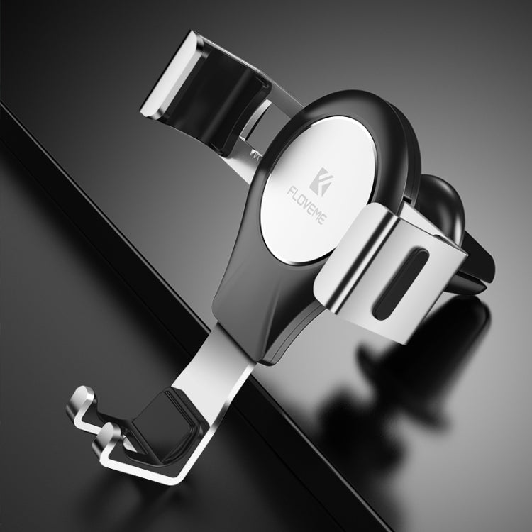 FLOVEME Auto Car Gravity Car Mount Phone Holder(Silver+Black)