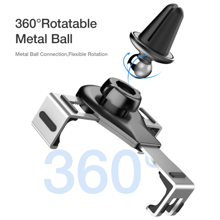 FLOVEME Auto Car Gravity Car Mount Phone Holder(Silver+Black)