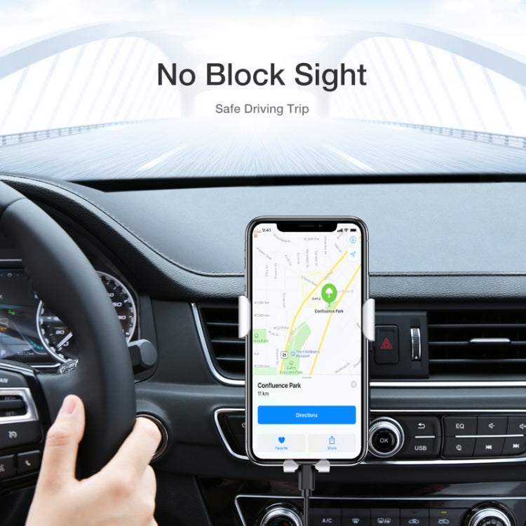 FLOVEME Auto Car Gravity Car Mount Phone Holder(Silver+Black)