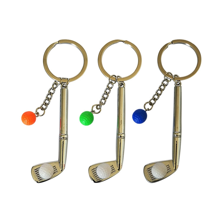 Metal Golf Club Shape Decorative Keychain Holder