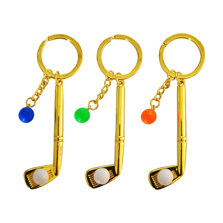 Metal Golf Club Shape Decorative Keychain Holder