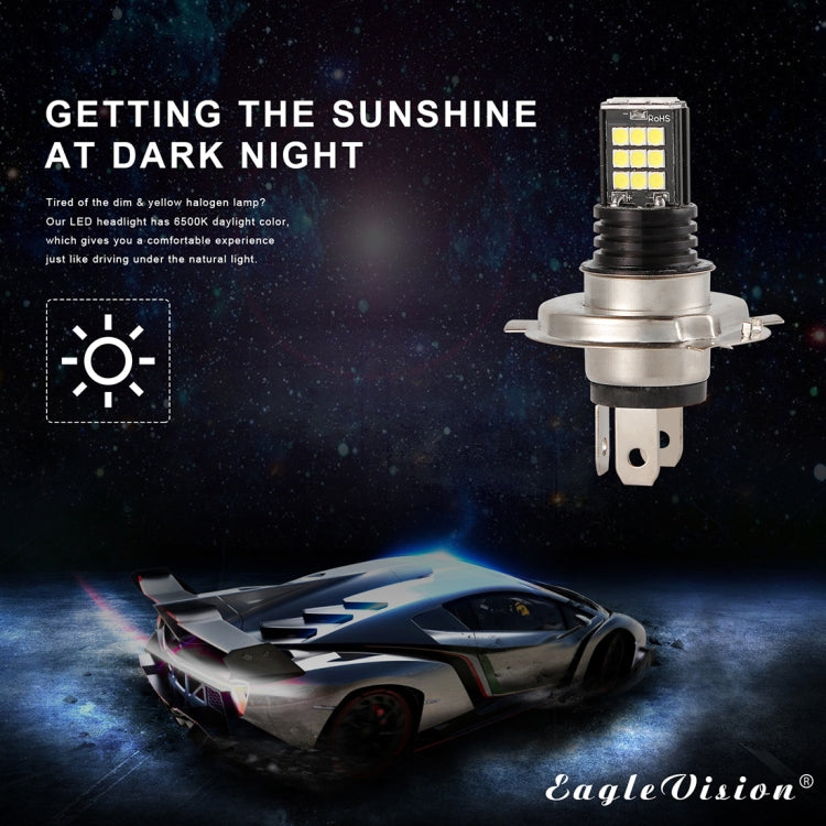 2 PCS EV11 9003 / H4 DC9V-30V 5W 6000K 400LM Car LED Fog Light 24LEDs SMD-3030 Lamps