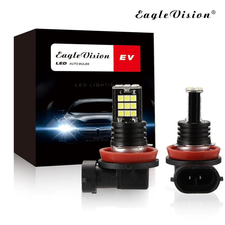 2 PCS EV11 H8 / H9 / H11 DC9V-30V 5W 6000K 400LM Car LED Fog Light 24LEDs SMD-3030 Lamps