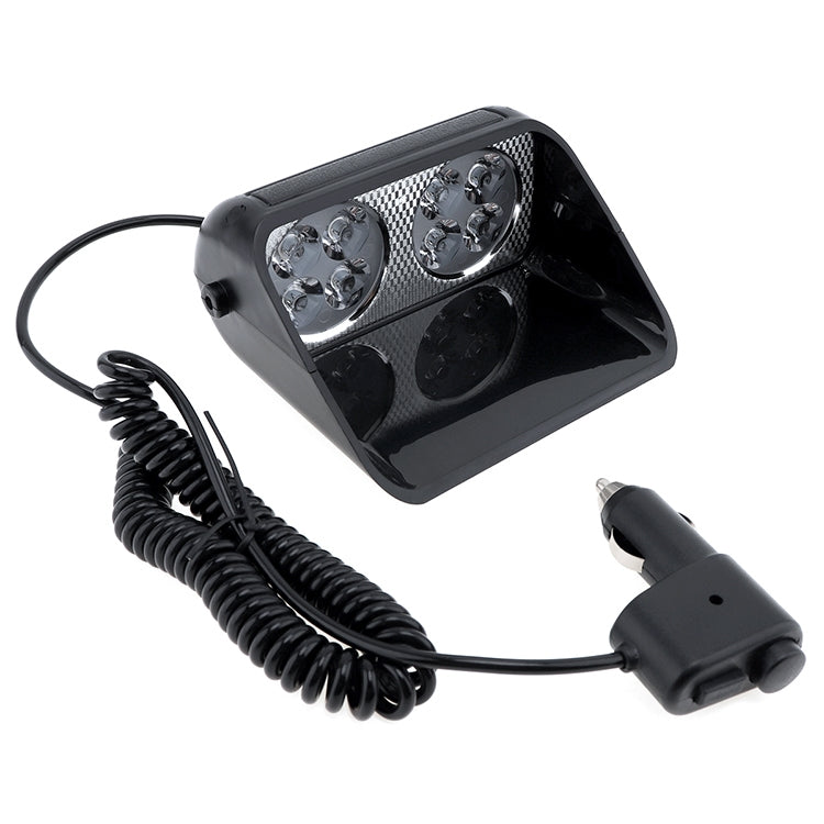 S8 8 LEDs 8W High Power Suction Cup Car Strobe Light Warning Light