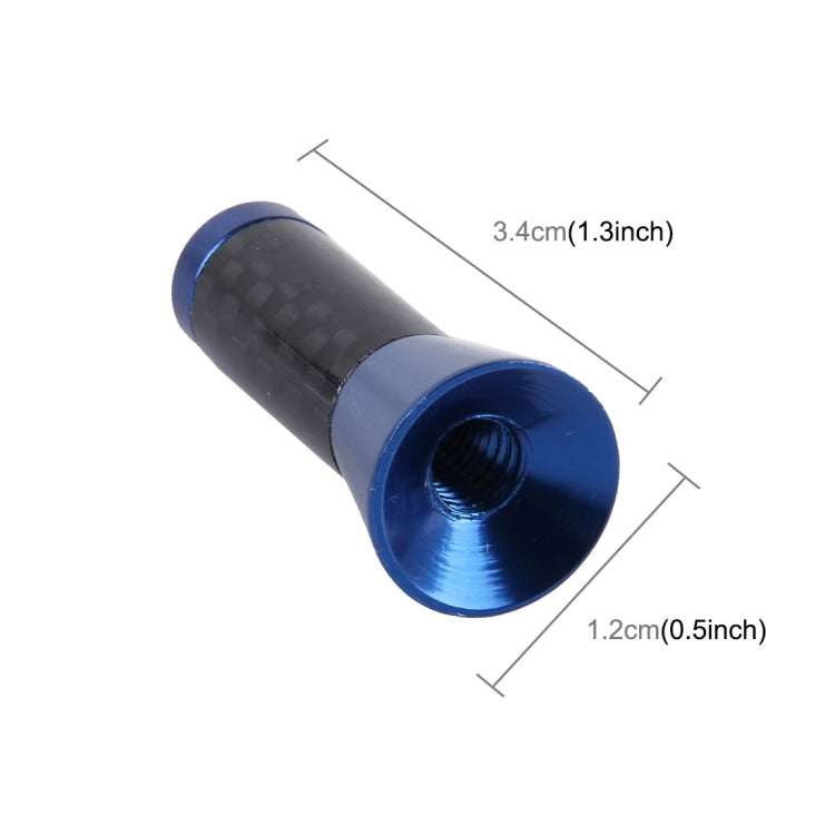 Carbon Fiber Aluminum Short Antenna Polished Universal Screws Base(Small Size)