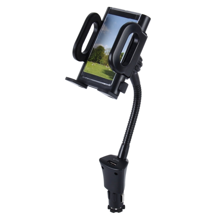 SHUNWEI SD-1162 Universal Multi-functional Cell Phone Charger Holder Car Charger Mount Cradle with USB Port 2A, For MP3 Mobile PDA